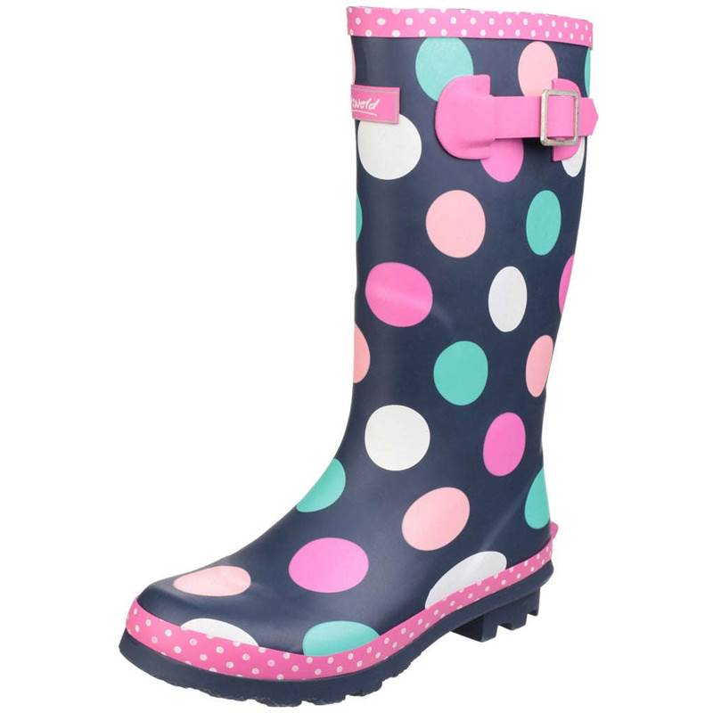 Cotswold Kids Dotty Pull On Wellington Boots-3