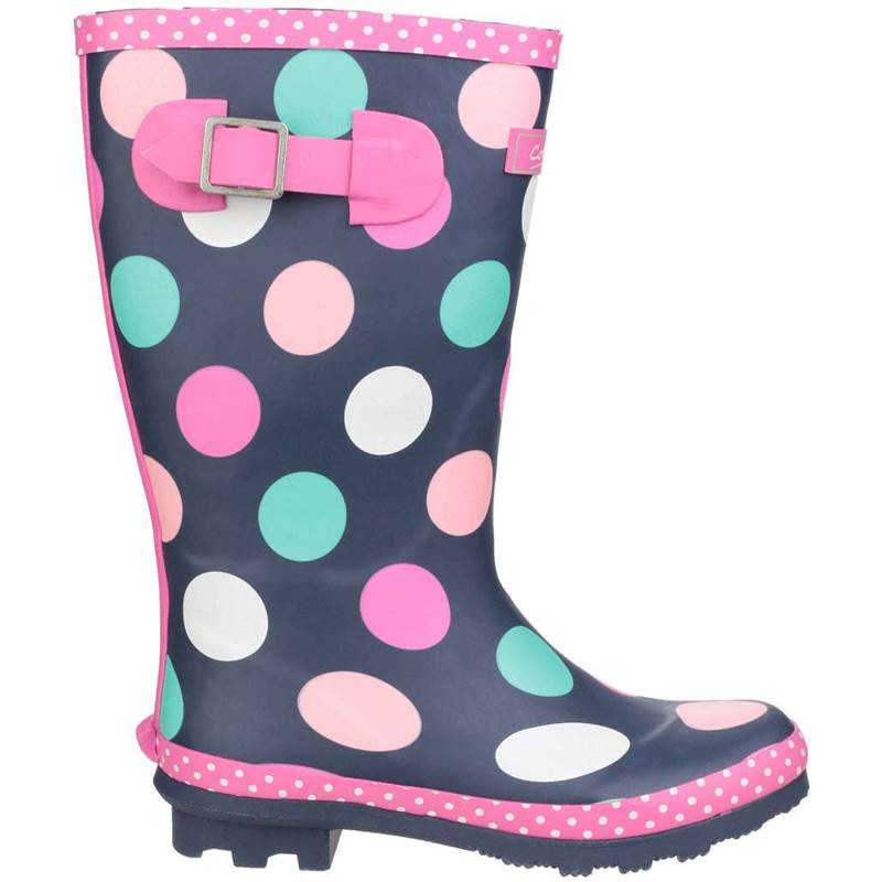 Cotswold Kids Dotty Pull On Wellington Boots-4