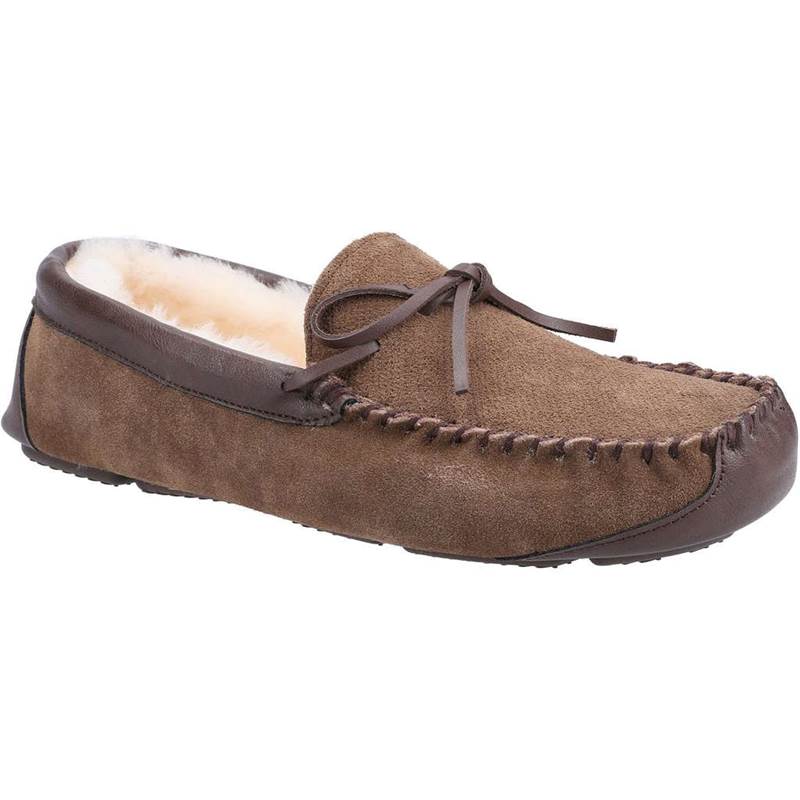 Cotswold Mens Northwood Sheepskin Moccasin Slippers-1