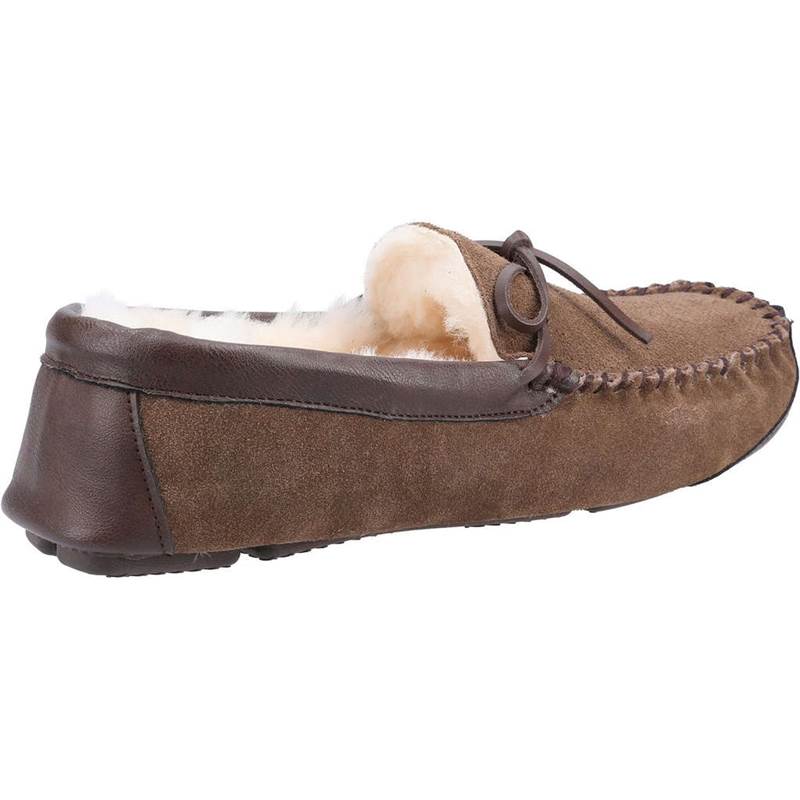 Cotswold Mens Northwood Sheepskin Moccasin Slippers-3