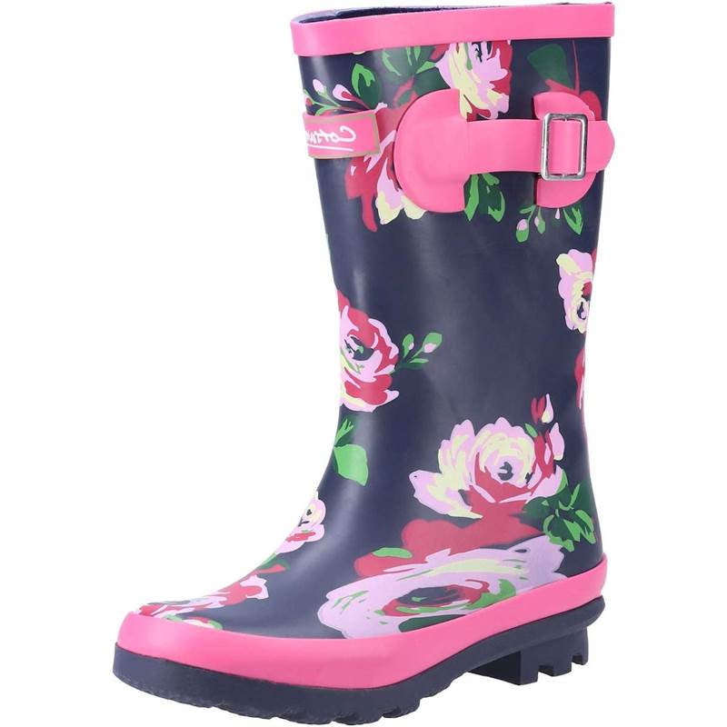 Cotswold Kids Flower Wellington Boots-2