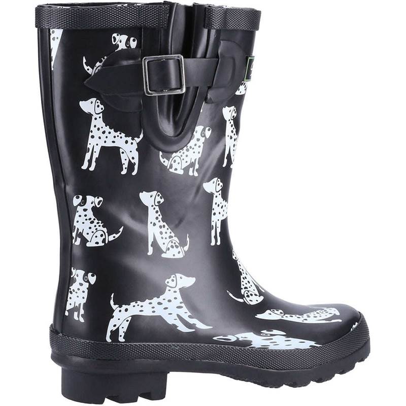 Cotswold Womens Dalmatian Elasticated Mid Calf Wellington Boots-3