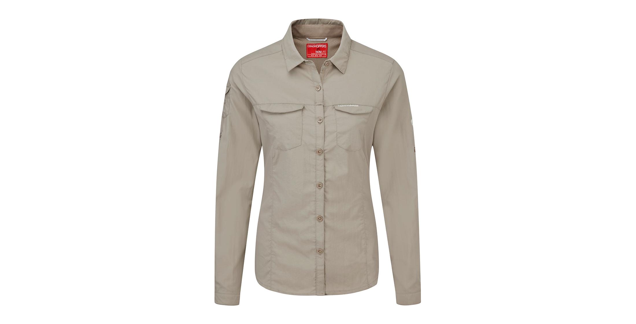 Craghoppers NosiLife Adventure II Long Sleeved Shirt Mens | Camisas de cuello de manga larga