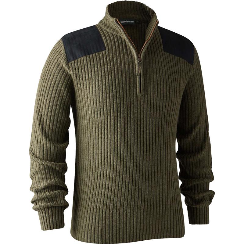 Deerhunter Mens Rogaland Knit Jumper with Zip Neck