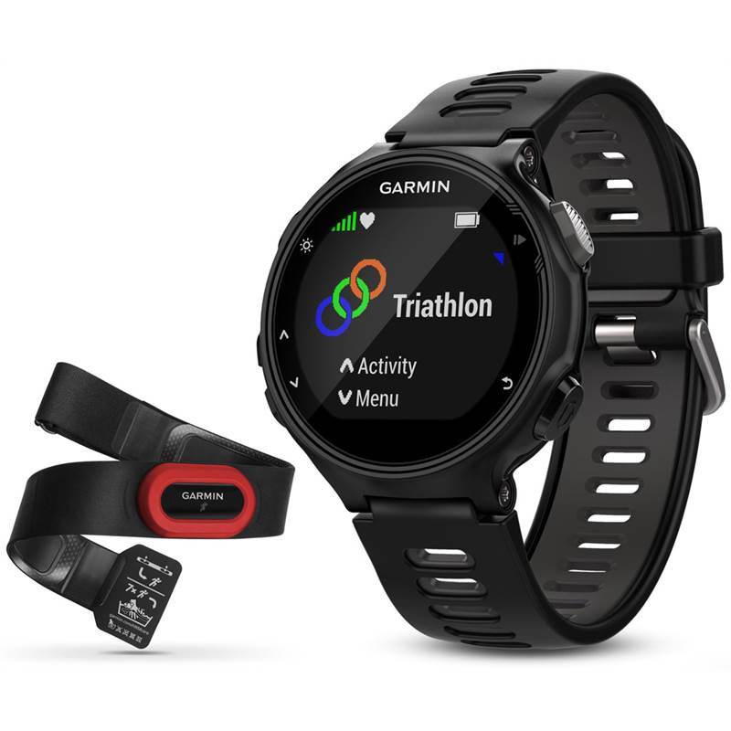 Garmin Forerunner 735XT GPS Wrist HR Multisport Watch Run Bundle - Black/Grey-2