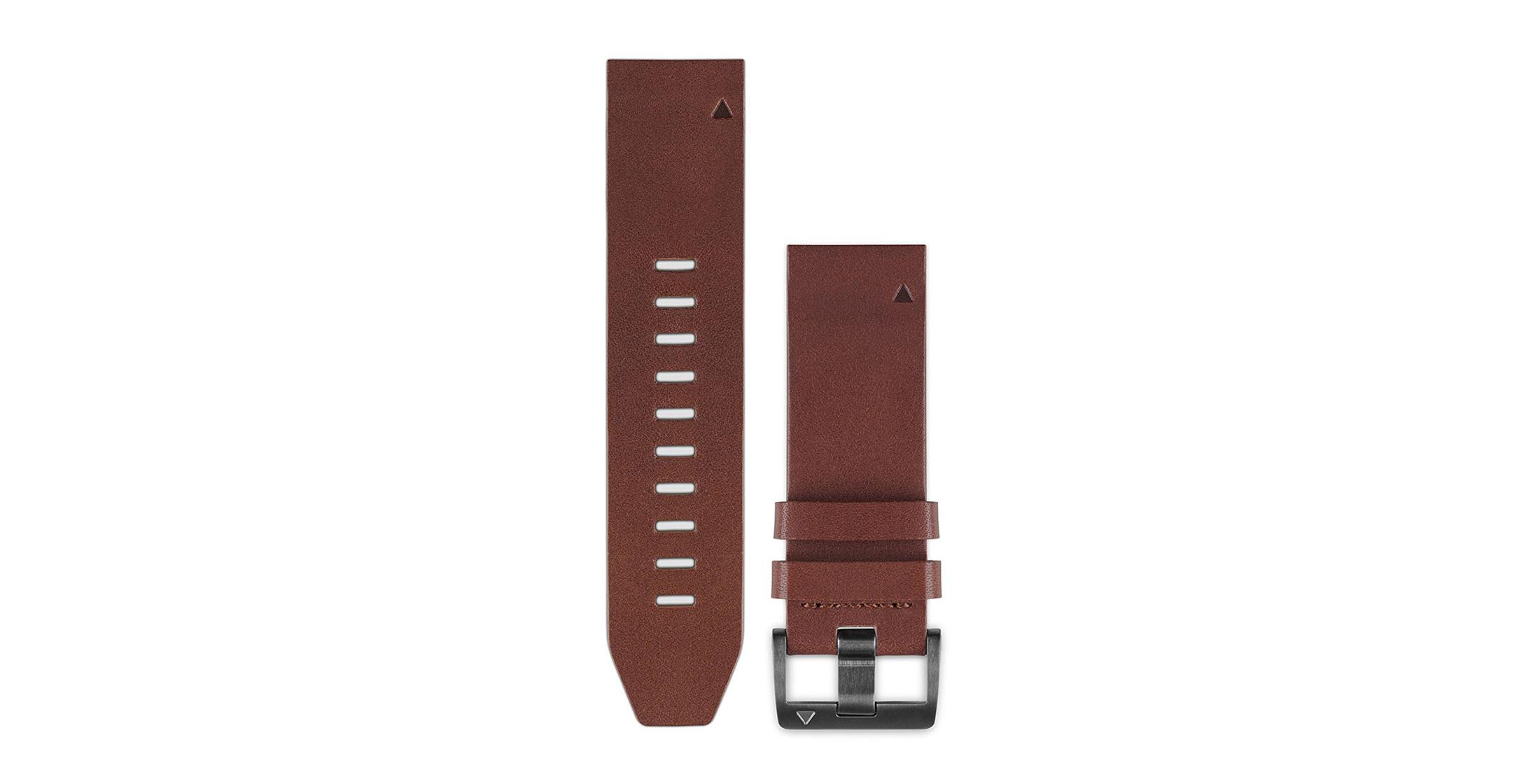 Garmin Brown Leather QuickFit 22 Watch Band for Fenix 5