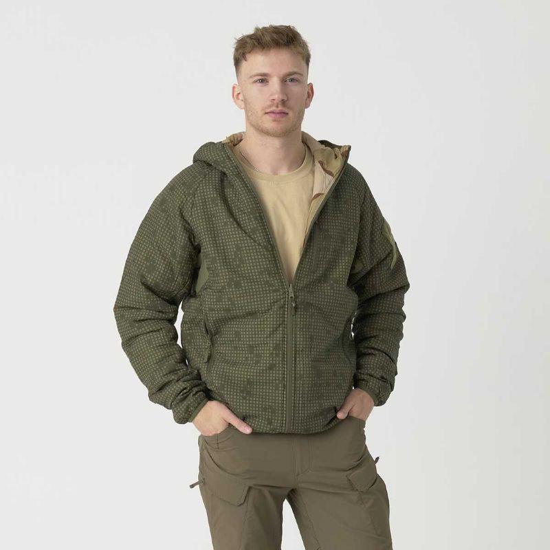 Helikon-Tex Windrunner Giacca Antivento In Nylon Ultra Leggero | Desert Night Camo | 200 G | Con Cappuccio E Tasche