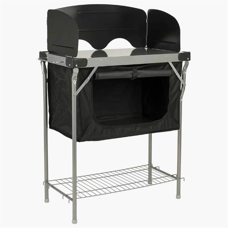 Highlander Steel Kitchen Camping Stand & Cupboard-1