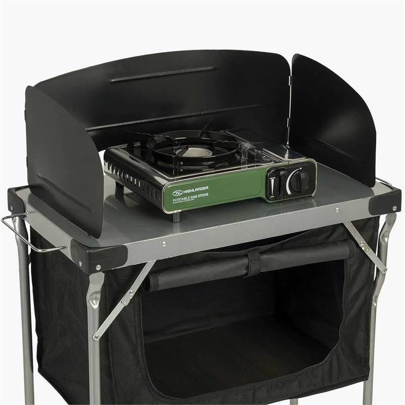 Highlander Steel Kitchen Camping Stand & Cupboard-5