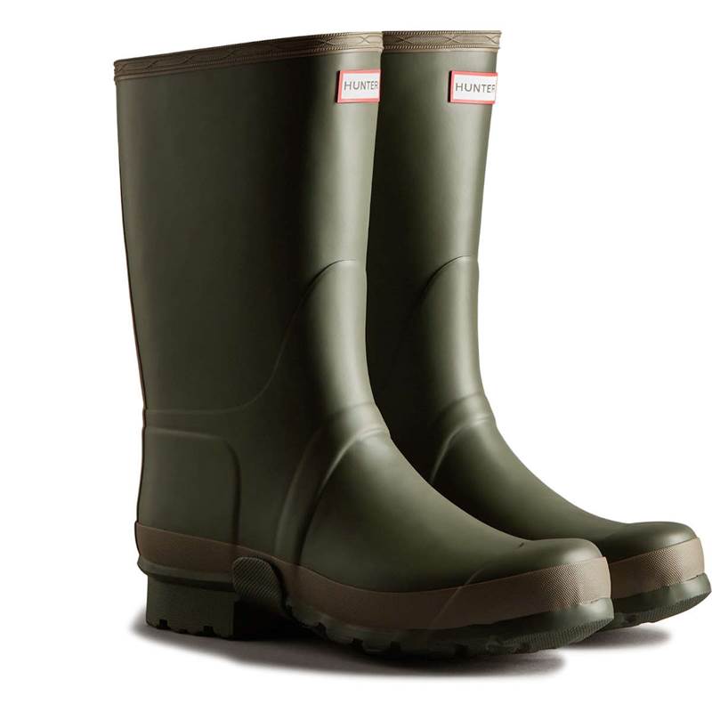 Hunter Mens Gardener Short Wellington Boots-1