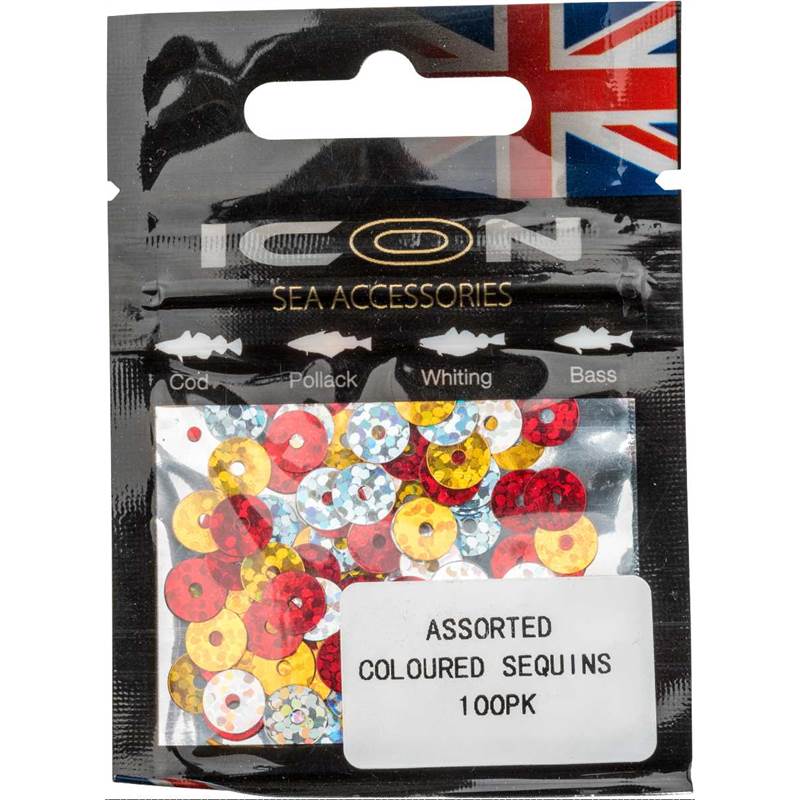 ICON Assorted Coloured Sequins (100Pk)-1