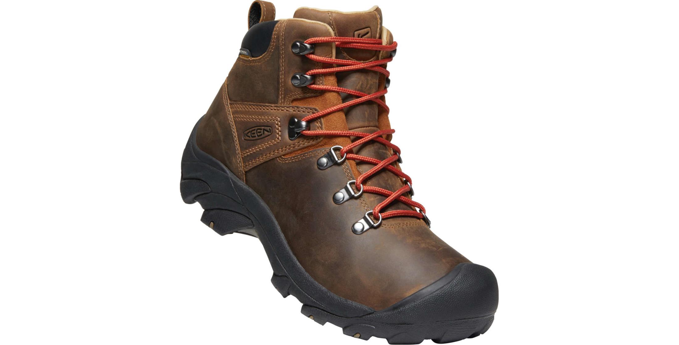 KEEN Mens Pyrenees Leather Waterproof Hiking Boots