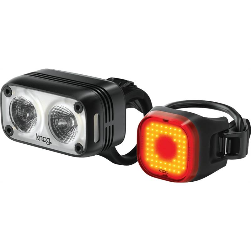 Knog Blinder Road 400 and Mini Square Rear Bike Lights Set-1
