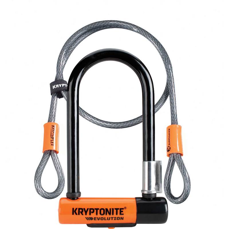 Kryptonite Evolution Mini 7 U-Lock with 4 Foot Cable and Flexframe Bracket-1