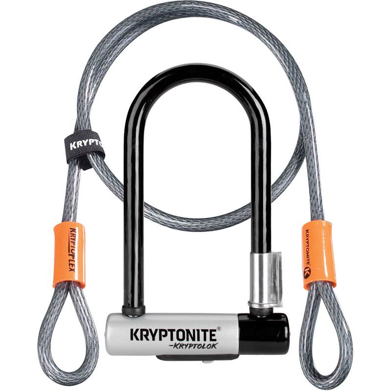 Kryptonite Kryptolok Mini U-Lock with Flex Cable and Flexframe Bracket-1