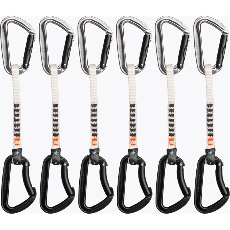 Mammut 6 Pack Nordwand Key Lock Quickdraws - Straight Gate/Bent Gate-1
