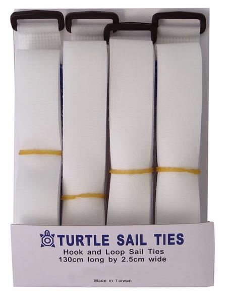 Turtle Hook and Loop Sail Ties - 4 Pack