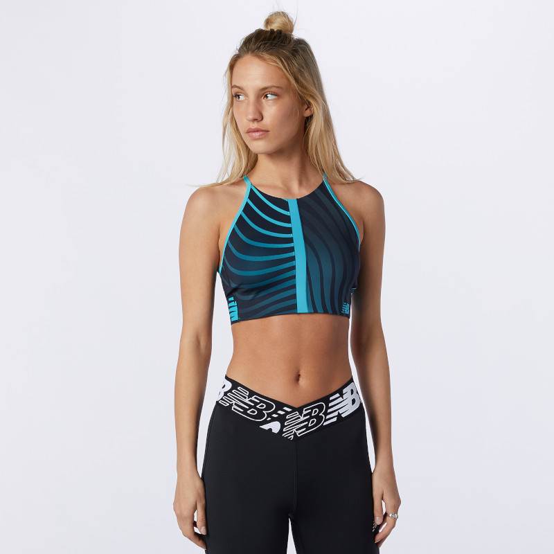 New Balance Womens Relentless Print Crop Top-1