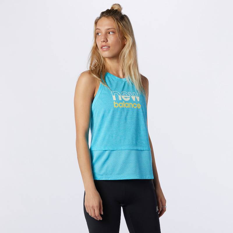 New Balance Womens Run Printed Hybrid Tank Top-1