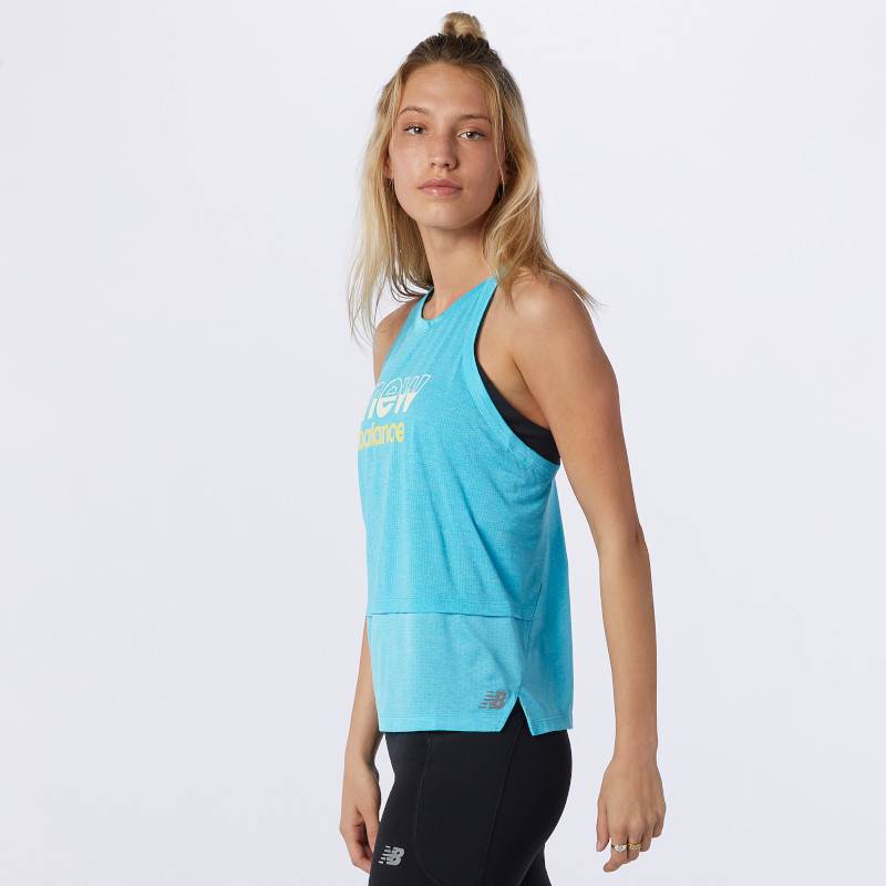 New Balance Womens Run Printed Hybrid Tank Top-2