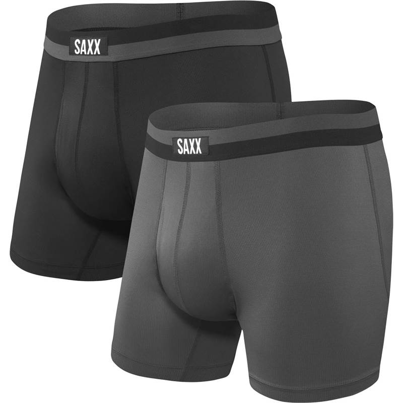 SAXX Mens Sport Mesh Fly Boxer Briefs - 2 Pack-1