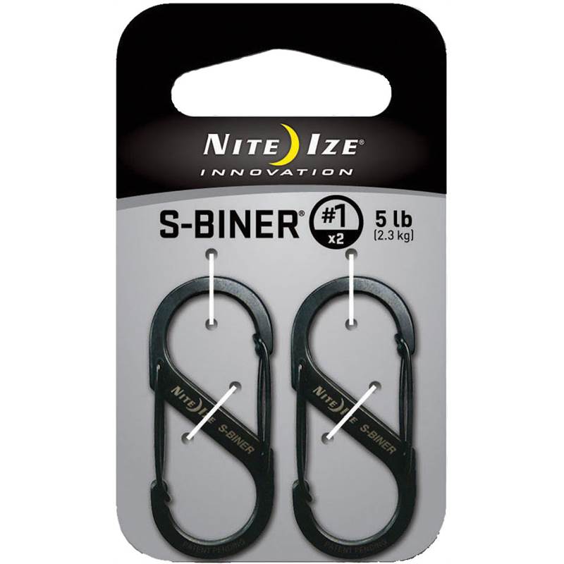 Nite Ize S-Biner Steel Double Gated Carabiner Size 1 - Twin Pack-1