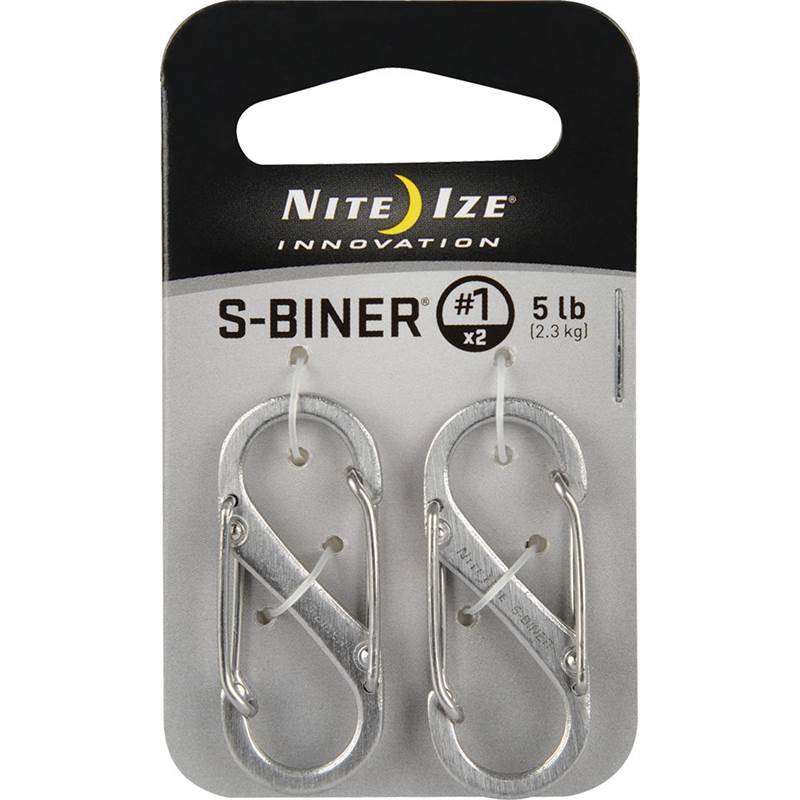 Nite Ize S-Biner Steel Double Gated Carabiner Size 1 - Twin Pack-3