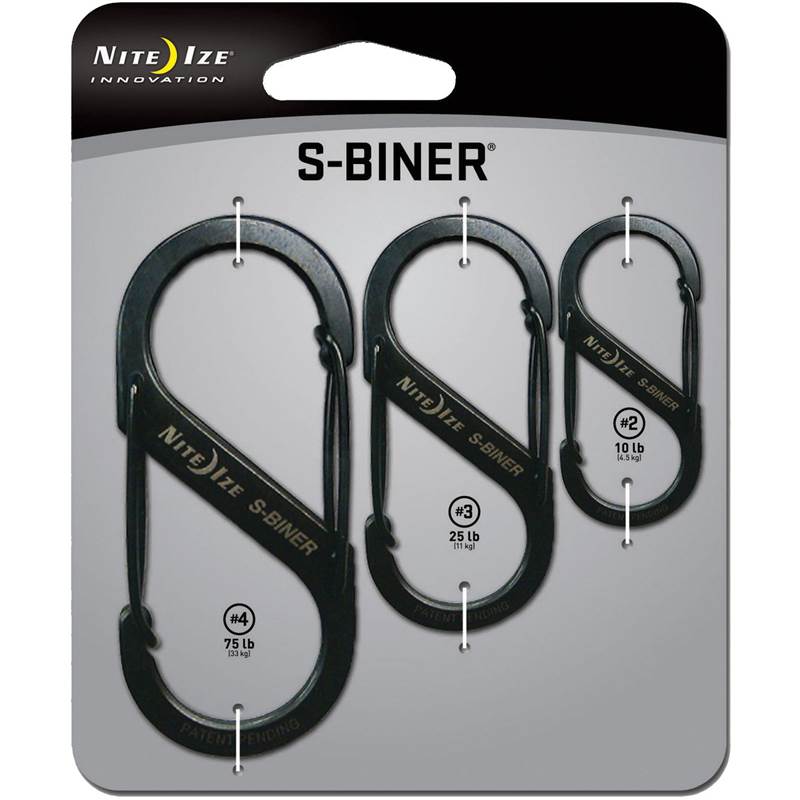 Nite Ize S-Biner Steel Double Gated Carabiner - Triple Pack-1