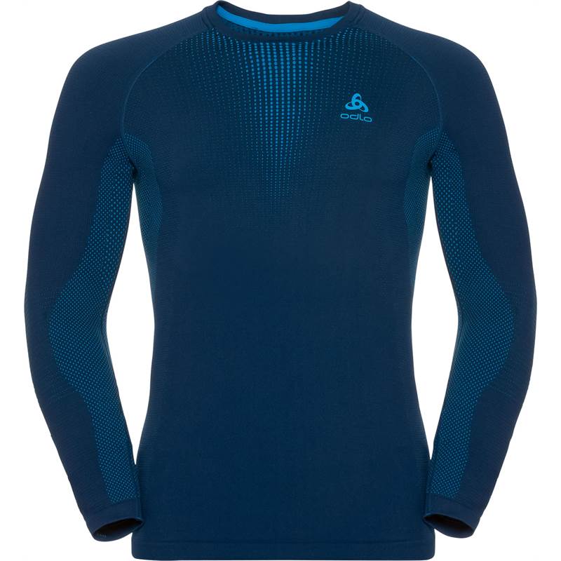 Odlo Mens Performance Warm SUW Long Sleeve Crew Neck Top-1