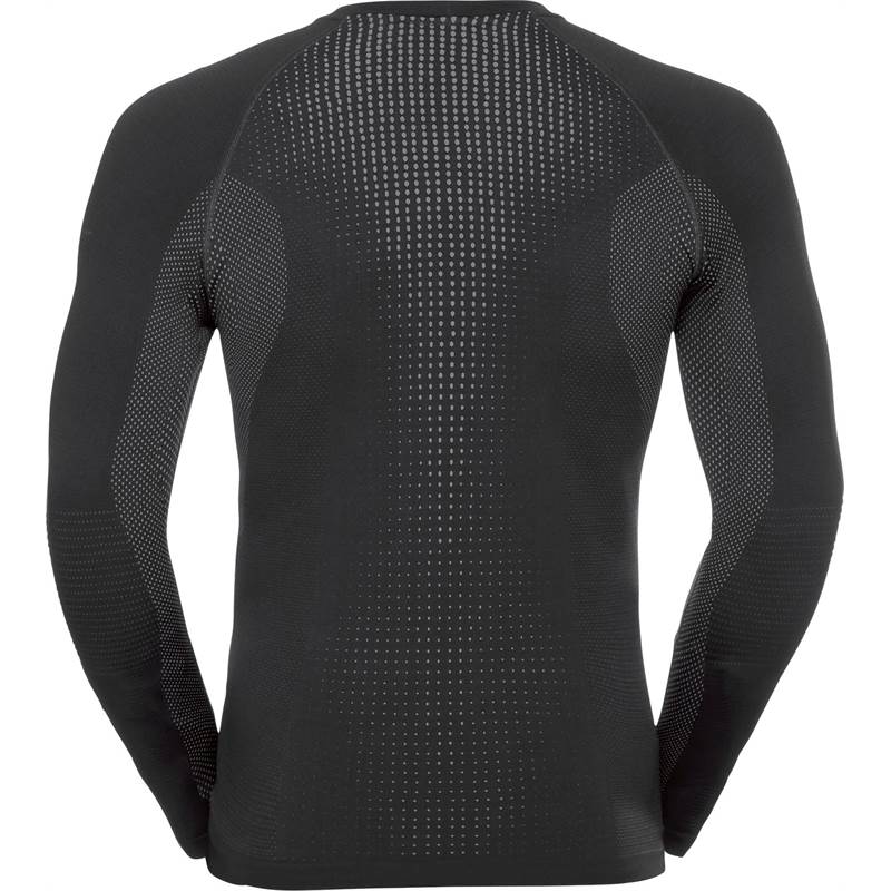 Odlo Mens Performance Warm SUW Long Sleeve Crew Neck Top-4
