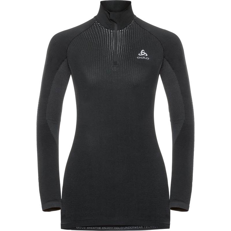 Odlo Ladies Performance Warm Half Zip Long Sleeve Turtle Neck Top-3