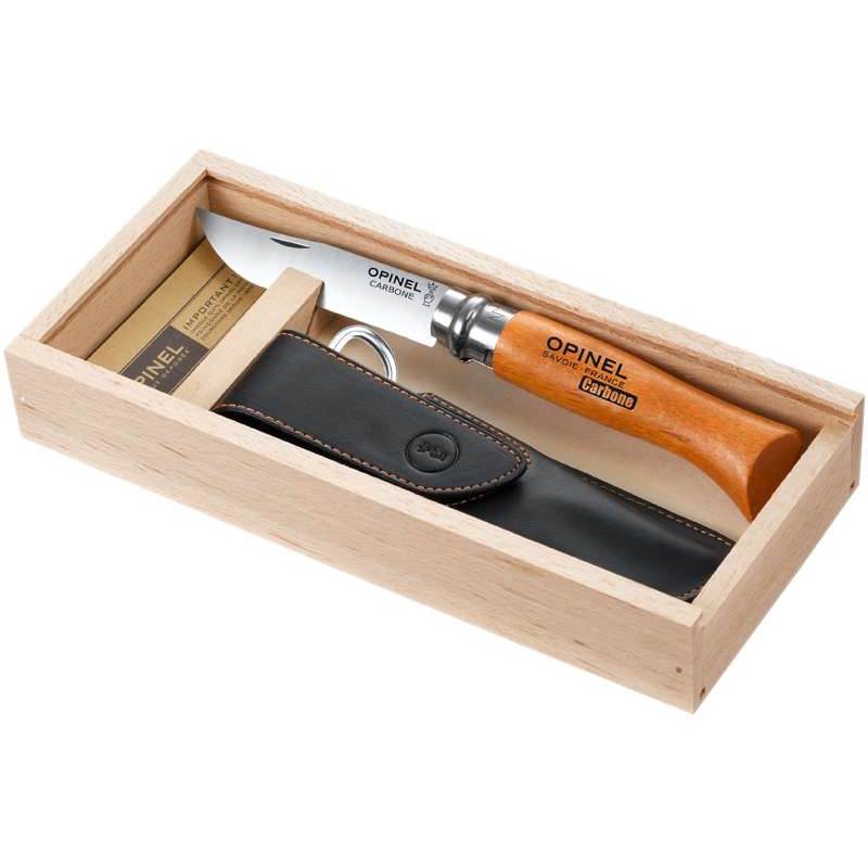 Opinel No.8 Carbon Steel Knife & Sheath in Gift Box-1