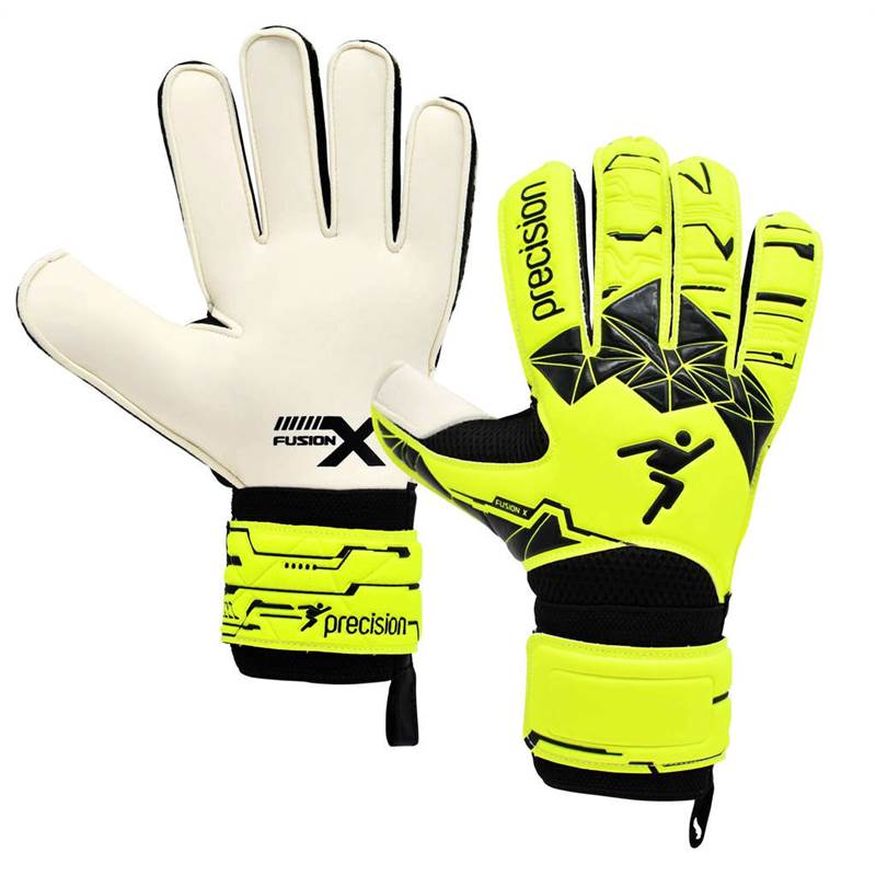 Precision Junior Fusion X Flat Cut Essential GK Gloves.-1