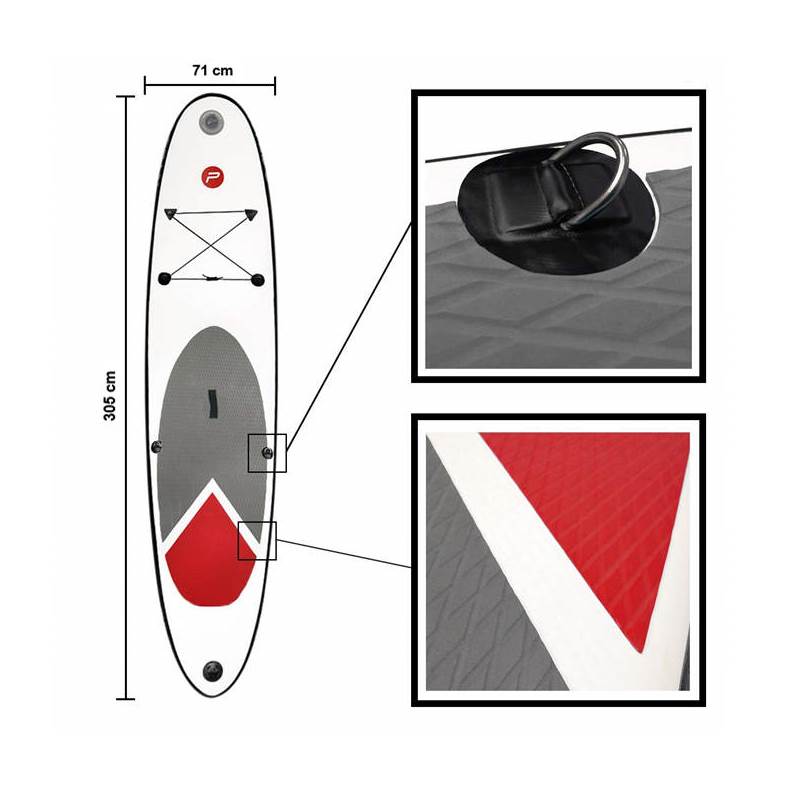Pure2Improve Pure4Fun Basic Stand-Up Paddle Board SUP 305-4