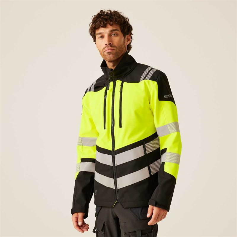 Regatta Professional Mens Hi-Vis X-PRO 3-Layer Softshell Jacket (Class 2)-3