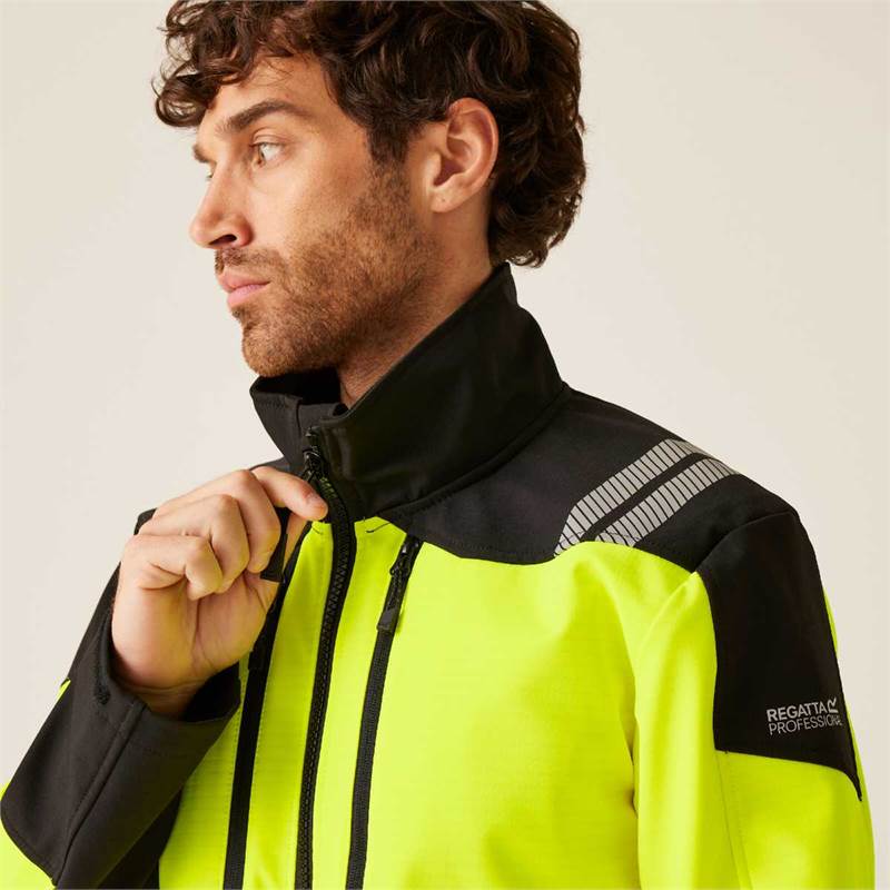 Regatta Professional Mens Hi-Vis X-PRO 3-Layer Softshell Jacket (Class 2)-5