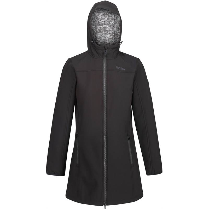 Regatta Womens Alerie Longline Hooded Softshell Jacket-1
