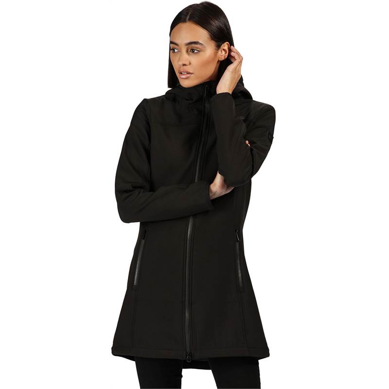 Regatta Womens Alerie Longline Hooded Softshell Jacket-5