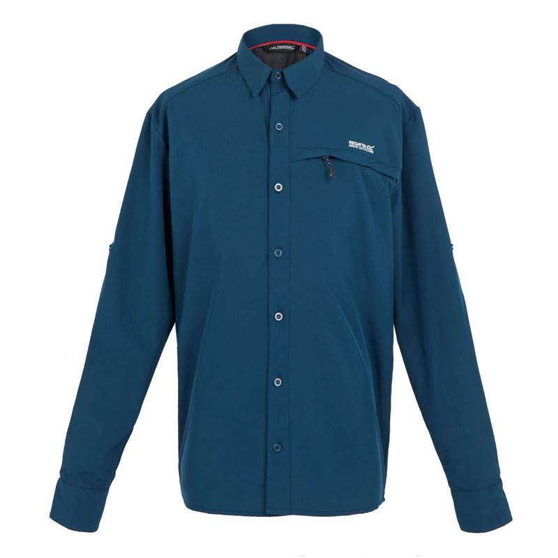 Regatta Mens Travel Packaway Long Sleeve Shirt-1