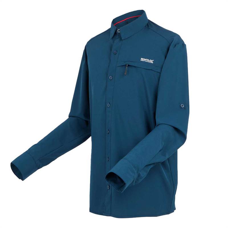 Regatta Mens Travel Packaway Long Sleeve Shirt-3