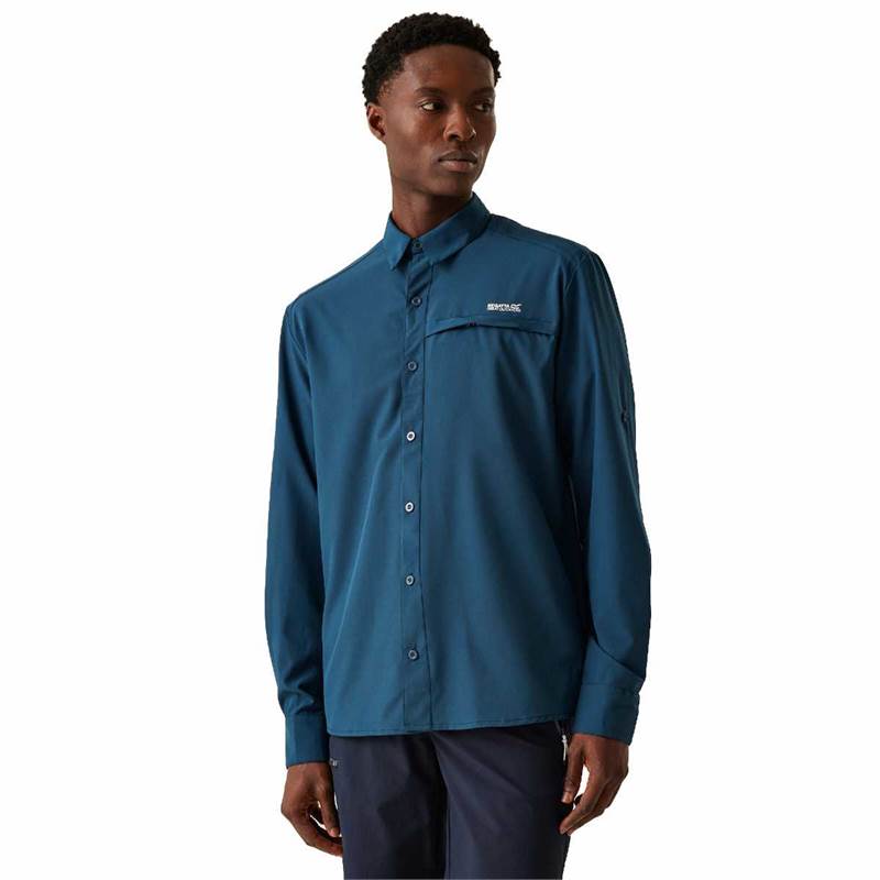 Regatta Mens Travel Packaway Long Sleeve Shirt-4