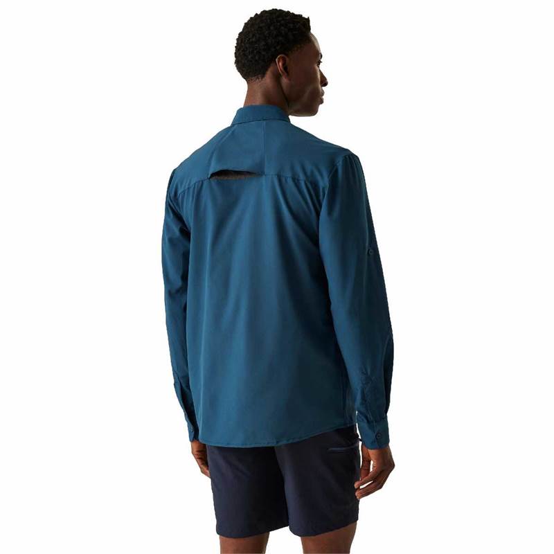 Regatta Mens Travel Packaway Long Sleeve Shirt-5