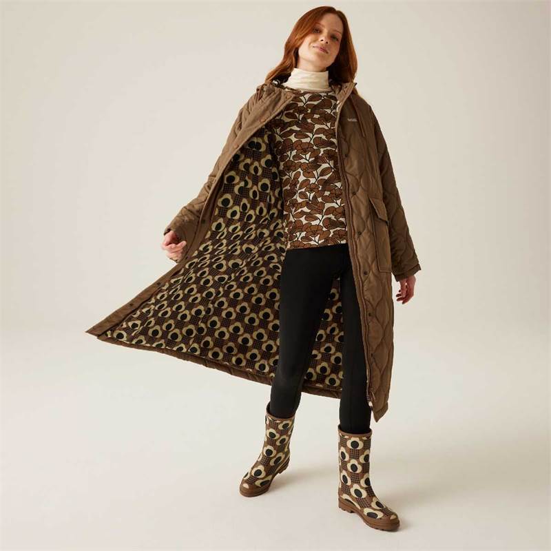 Regatta Womens Orla Kiely Long Length Quilted Jacket-4