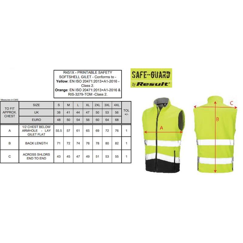 Result Safeguard Printable Safety Softshell Gilet R451X-4