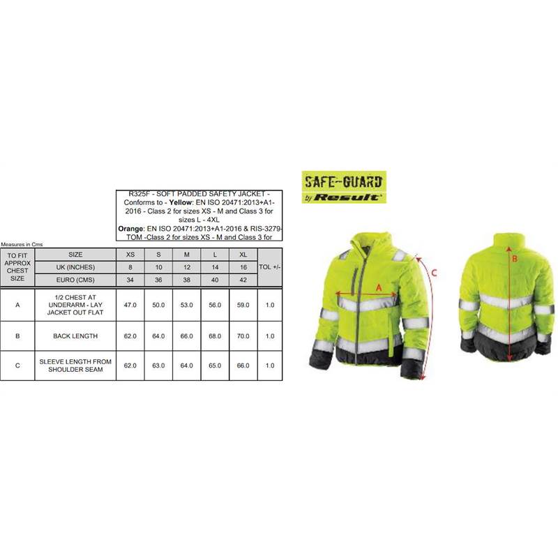 Result Safeguard Womens Soft Padded Safety Jacket R325F-4