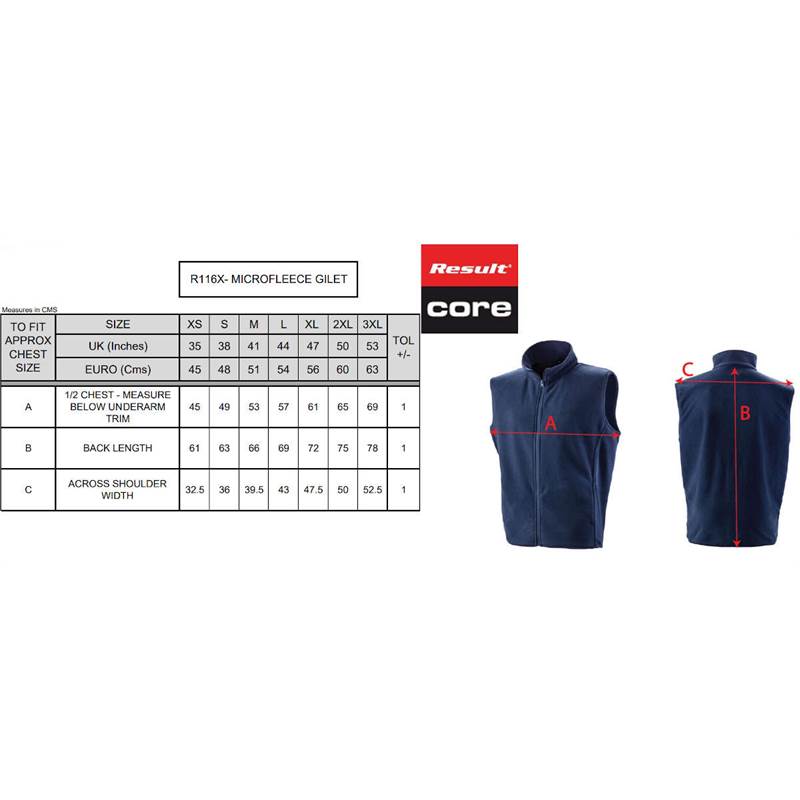 Result Micro Fleece Gilet R116X-3