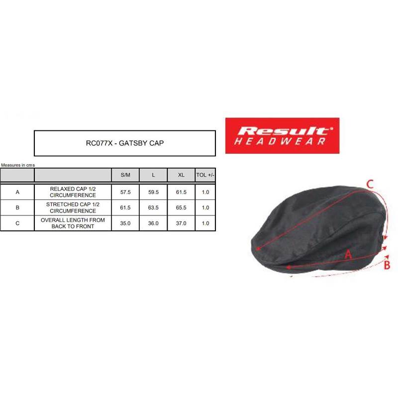Result Unisex Gatsby Cap RC077X-2