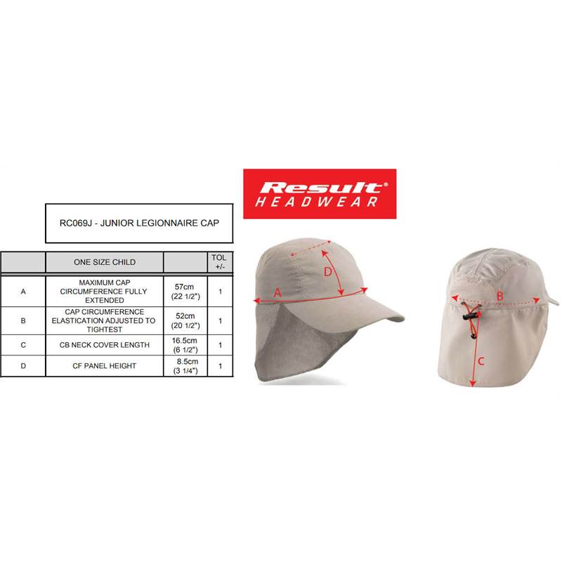 Result Junior Legionnaire Cap RC069J-3