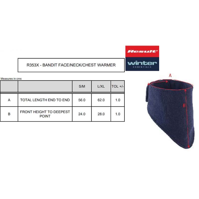 Result Unisex Bandit Face/Neck/Chest Warmer R353X-4