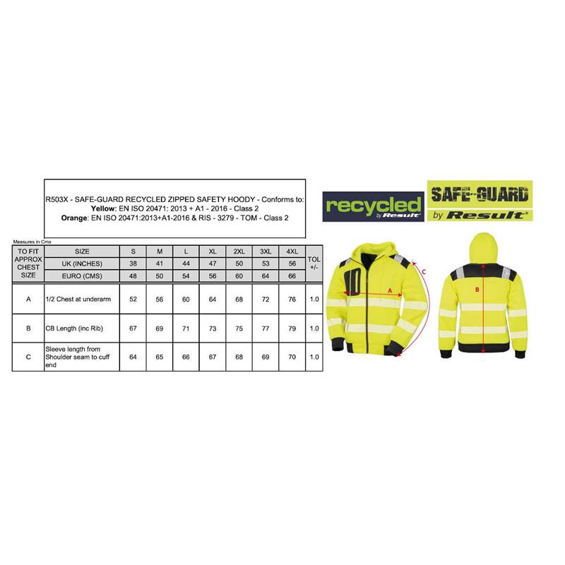 Result Safeguard Recycled Zipped Safety Hoody-4